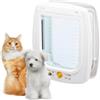 Ferplast Portina per grandi gatti e piccoli cani ferplast swing 9 con chiusura 4 vie, protezione aria, chiusura ammortizzata in plastica bianco 26,2x10,2x31,2 cm