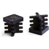 Puntali interni alettati quadri neri 30 x 30 mm. 4 pz.
