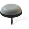 Scivoli ptfe tondi con chiodo Ø 25 mm. - grigio - 8 pz.