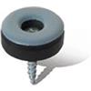 Scivoli ptfe tondi con vite Ø 25 mm. - grigio - 8 pz.