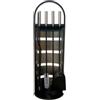 Set 4 accessori per stufe e caminetti colore grigio e nero 66 cm