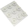 Paracolpi adesivi tondi trasparenti Ø 19 mm. - spessore 9,5 mm. - 9 pz.