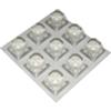 Paracolpi adesivi quadrati trasparenti 20 x 20 mm. spessore 13,2 mm. - 9 pz.