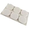 Feltrini adesivi tondi Ø 28 mm. - bianco - 6 pz.