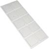 Feltrini adesivi quadrati 20 x 20 mm. - bianco - 10 pz.