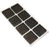 Feltrini adesivi quadrati - 25 x 25 mm. - marrone - 8 pz.