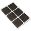 Feltrini adesivi quadrati - 30 x 30 mm. - marrone - 6 pz.
