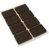 Feltrini adesivi rettangolari 20 x 30 mm. - marrone - 8 pz.
