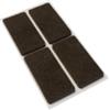 Feltrini adesivi rettangolari 25 x 50 mm. - marrone - 4 pz.