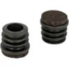 Puntali interni alettati tondi neri con feltro Ø 22 mm. 4 pz.