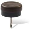 Scivoli in plastica e gomma tondi con chiodo Ø 20 mm - marrone - 8 pz.