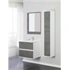 Mobile bagno sospeso fabula bianco e cemento 60x47x57 cm