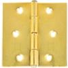Cerniere quadre con spina fissa in ferro ottonato 30 x 30 mm. 2 pz.
