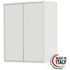 Pensile 2 ante bianco laccato, 60x72x30 cm