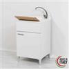 Lavatoio slim bianco lucido, 50x50x83 cm