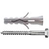 Tasselli in nylon Ø 10 x 50 senza collarino con vite testa esagonale 4 pz.