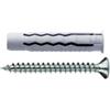 Tasselli in nylon universali a 4 settori Ø 8 x 40 con viti tps 5,0 x 50 - 40 pz.
