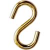 Gancio a s Ø 6 mm. in ferro ottonato - 8 pz.