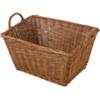 Cesta portalegna rettangolare cottage senza fodera in salice con manici, 59x47x32 cm