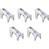Appoggiascarpe lift set 10 pezzi colore ghiaccio regolabile da 15 a 19,5 cm