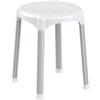 K Design Sgabello da bagno tondo, bianco