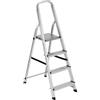 Scala essenza in alluminio everest con 4 gradini e portata massima 150 kg 76x42x128 cm