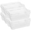 Set da 4 contenitori keter jumbo in polipropilene colore trasparente, 38,5x58x21,3 cm