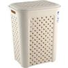 Portabiancheria arianna in resina beige 44x34x55 cm