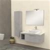 Decor Bagno Mobile bagno decor bagno tiziano grigio caldo con top in marmo carrara 110 cm