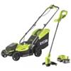 Ryobi Kit tagliaerba e tagliabordi a batteria ryobi rlm1833blt1825m taglio 33cm 18v, batteria 4ah inclusa