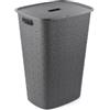 Keter Cesto portabiancheria keter curver softex con coperchio antracite 34x44x60 cm