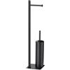 Gedy Piantana portarotolo e scopino wc gedy trilly in acciaio inox nero