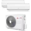 Canadian Clima Climatizzatore caldo freddo canadian clima pompa di calore dualsplit e unitÀ esterna 9000 + 12000 btu