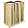 EuroGarden Fioriera verticale in legno eurogarden 2 scomparti 62x33x65 cm