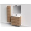 Colonna singola sospesa dafne quercia naturale 30x22x160 cm