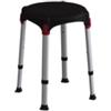 K Design Sgabello da bagno regolabile tondo colore nero, Ø33x39/54 cm