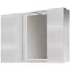 Specchiera con 2 ante e faretto led bianco 81x16x60 cm