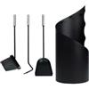 Easy System Set 3 accessori per caminetto easy system in metallo nero