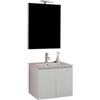 Mobile bagno sospeso capri 2 ante bianco 60 cm