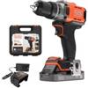 Black+Decker Kit trapano avvitatore a batteria black+decker bcd382d1xk-qw batteria inclusa 18v