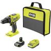 Ryobi Kit valigetta trapano avvitatore a percussione a batteria ryobi r18pd32-1c20s 1 batterie 2ah 18v