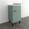 Lavatoio con vasca in polipropilene smeraldo verde scuro 45x50x85 cm