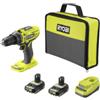 Ryobi Trapano avvitatore a percussione a batteria ryobi r18pd32-2c20sp 2 batterie 18v 2ah