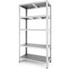 Grima Scaffale 5 ripiani in metallo grima rako grigio portata 400 kg 100x40x188 cm