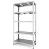 Grima Scaffale 5 ripiani in metallo grima rako grigio portata 500 kg 100x40x188 cm