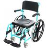 SEDIA COMODA DOCCIA E WC CON RUOTE DA AUTOSPINTA BLU LINE 2
