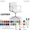 SEIPO LEATHER CUSCINI LH0111 Poltrona visitatore imbottitura cuscini braccioli con base girevole 4 razze SEIPO ECOPELLE D2