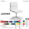 SEIPO LEATHER CUSCINI LH0112 Poltrona visitatore imbottitura cuscini con base girevole 4 razze SEIPO ECOPELLE D2