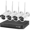 Krüger&Matz Kit di videosorveglianza WiFi FullHD con 4 telecamere IP C200