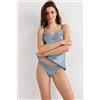 Intimissimi Brasiliana Stile Anni '80 In Pizzo E Microfibra Blu